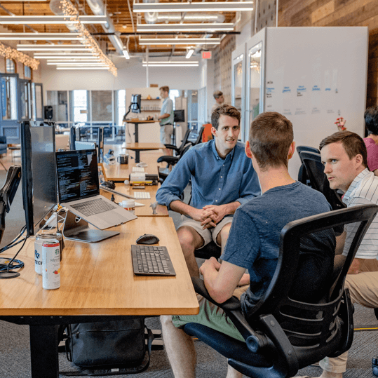 a team working together